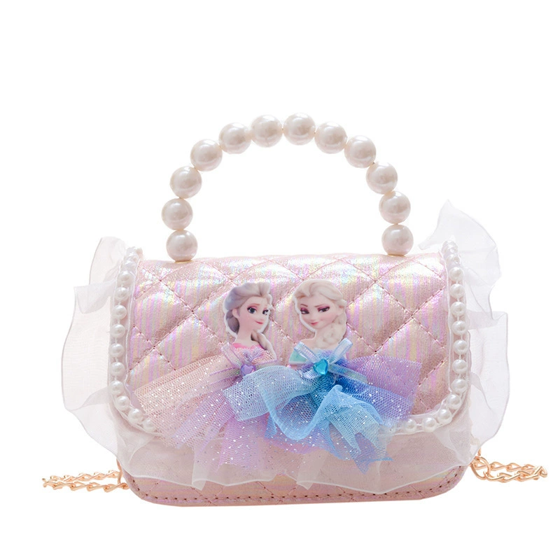 Children's cartoon fashionable children's bag from pearl, trend chain, small bag, Korean style