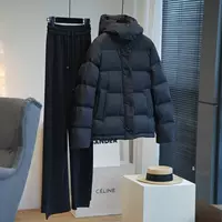Пенни качество 3 звезды 90 утка пух! DuPont три защиты с капюшоном короткая утолщенный теплый хлеб повседневный пуховик куртка женщина