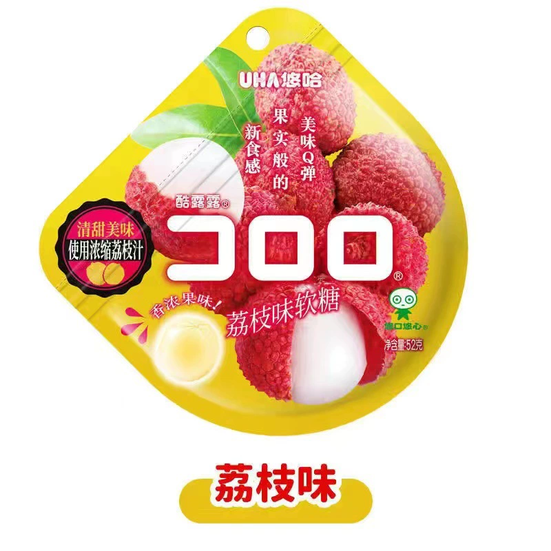Фруктовые желейные конфеты (UHA Cool Lulu) 52 г, виноград и микс вкусов, мягкая жевательная закуска