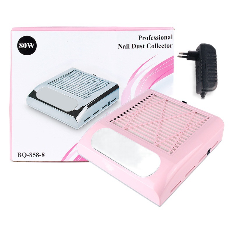 Transfronteriza nueva aspiradora de uñas japonesa Velocidad Ajustable 80W almohadilla de mano con filtro aspiradora de uñas de escritorio al por mayor