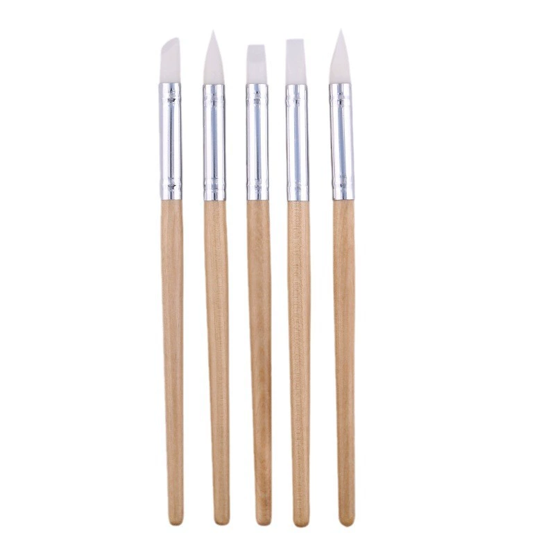 Ceramics, set, carved silicone clay for manicure, for import, 5 pieces
