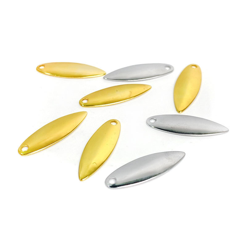 Luya noise sequin fishing gear accessories willow blade smooth pit surface metal sequin bait gold silver wholesale Luya noise sequin fishing gear accessories willow blade smooth pit surface metal sequin bait gold silver wholesale