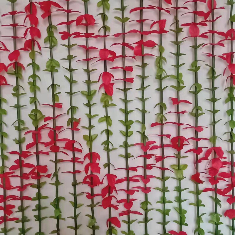 Factory direct imitation plant leaf curtain in stock Factory direct imitation plant leaf curtain in stock