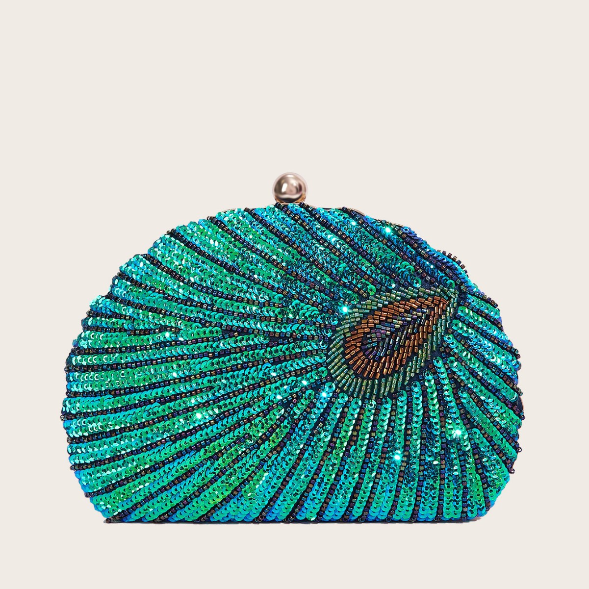 Perlenstickerei Pailletten Abend Cheongsam Crossbody Schulter Handheld Damen Pfau Perlen Kleid Tasche_voghion.com