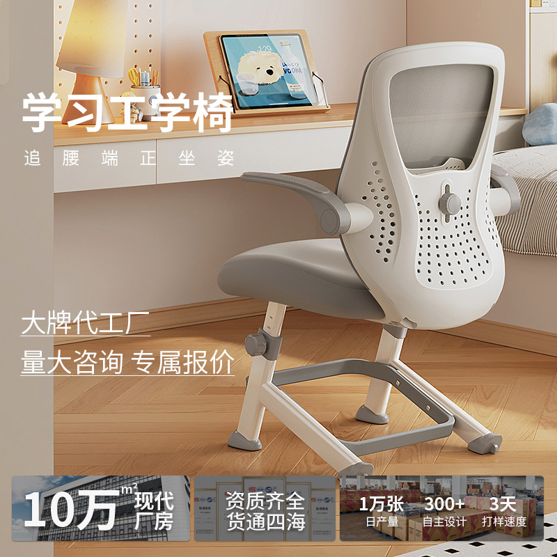 儿童学习椅子小学生写字椅可升降矫正坐姿座椅可调节工学椅子家用