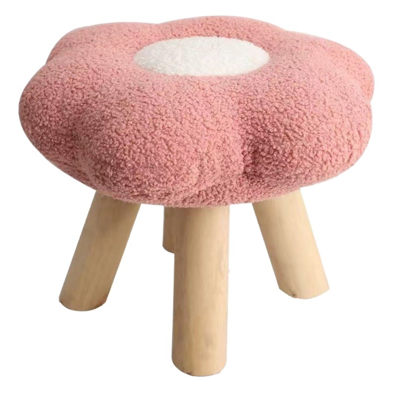 Flor taburete pequeño taburete redondo Internet celebridad nube seta taburete decoración durable barato piso taburete bajo silla de bebé