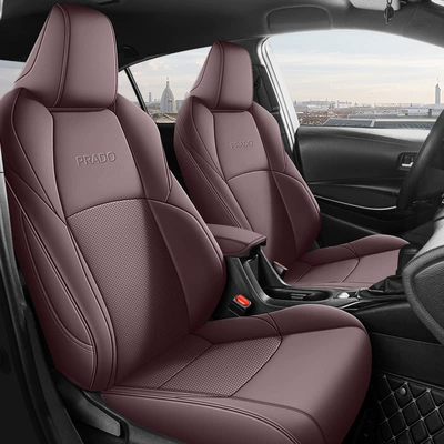 2024 Toyota Prado special seat cover fully enclosed breathable leather car seat cushion four seasons universal seat cover (Modelə uyğun (Original) oturacaq örtükləri) - elegant-coffee-special-standard-edition-for-toyota-prado-toyota-prado
