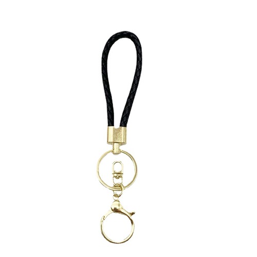 bv rope gold braided leather rope keychain alloy round dragon buckle resin pendant accessories pu car key ring