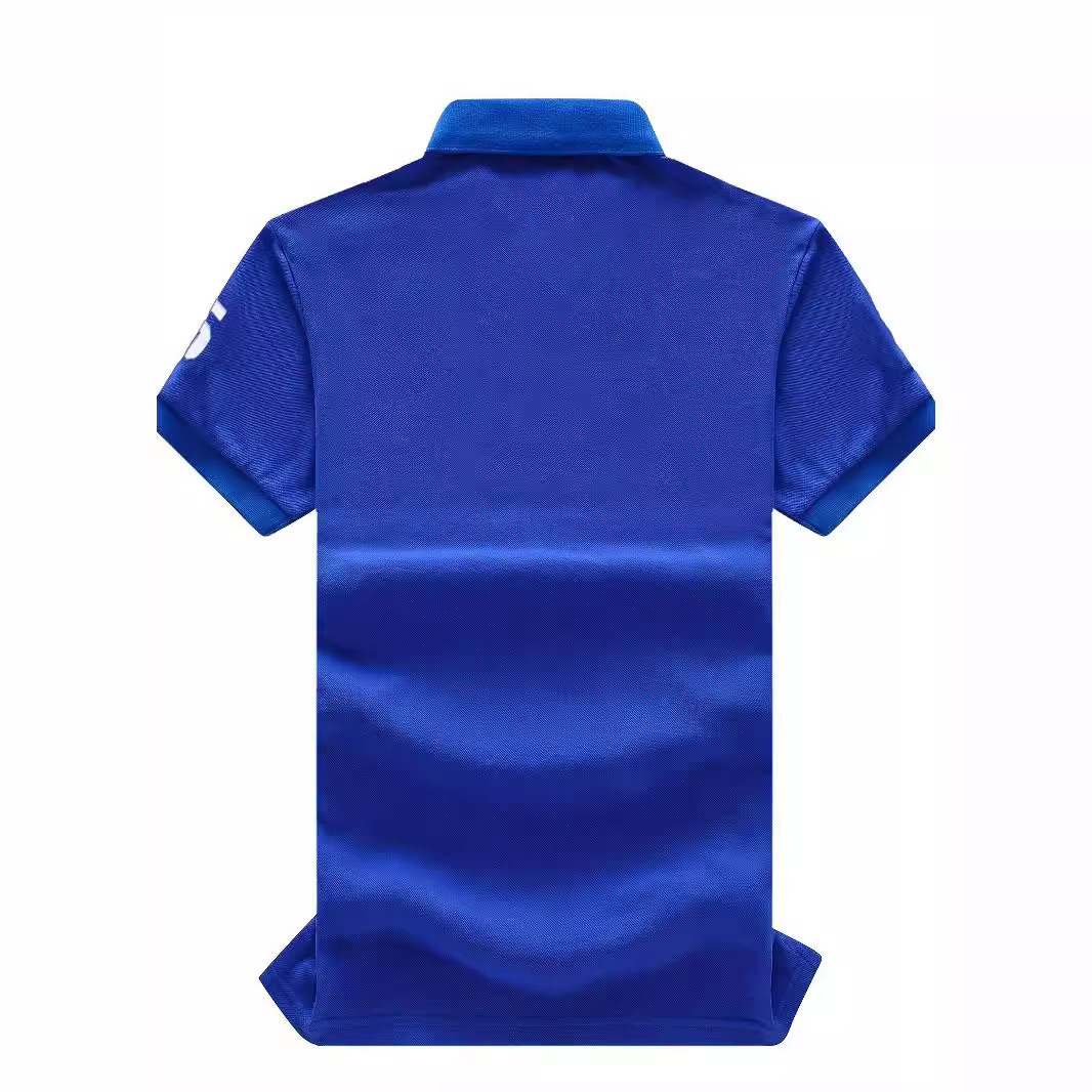 Nueva Camiseta Polo de Manga Corta para Hombre, Estilo Británico Informal, con Cuello, Versátil e Informal, para Comercio Exterior, Color Azul OZON