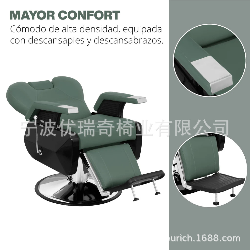 Silla de barbería transfronteriza silla de barbería cómoda silla de corte de pelo de acero inoxidable comercio exterior al por mayor muebles de peluquería image 5