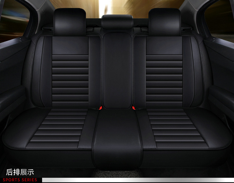 Car Seat Cover Full Set Leather Universal 5 Seats
