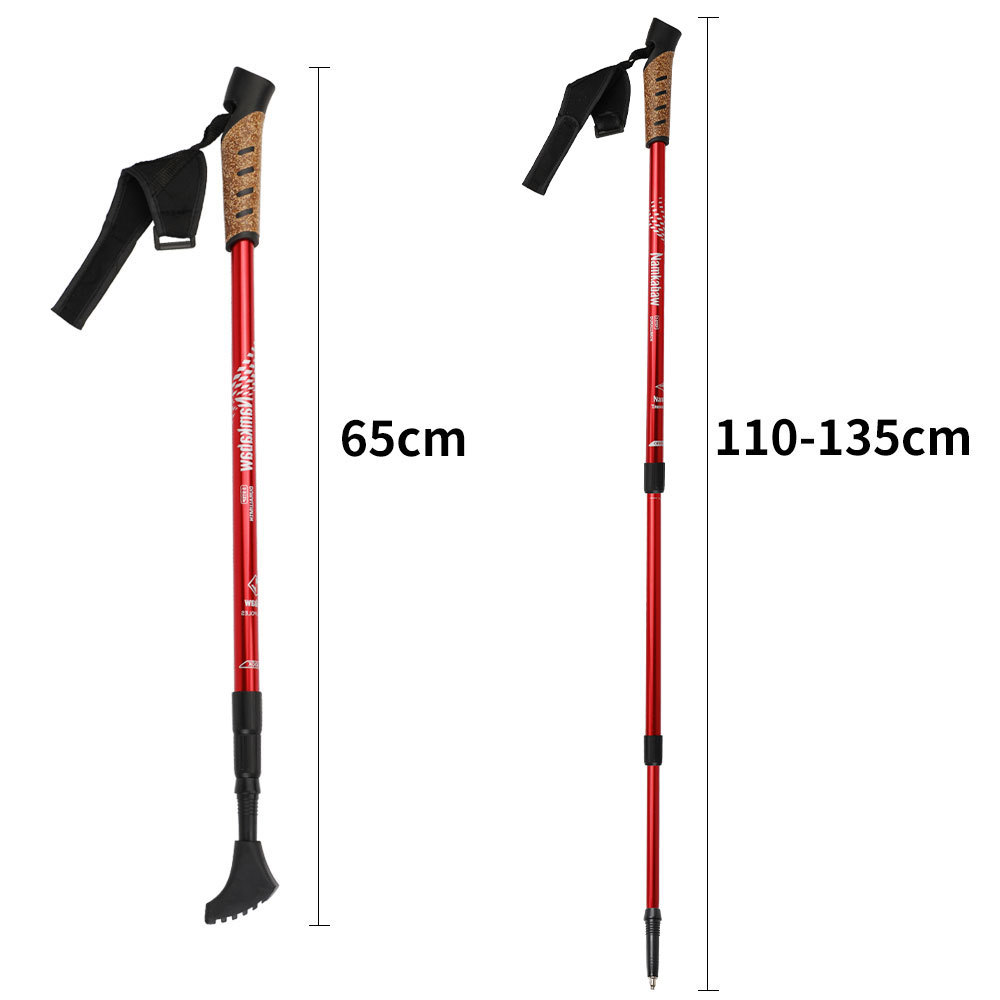 Gerades Haar Outdoor Pole Set Aluminium Einstellbare Teleskop Trekking Stick Unverzichtbare Wanderbedarf_voghion.com