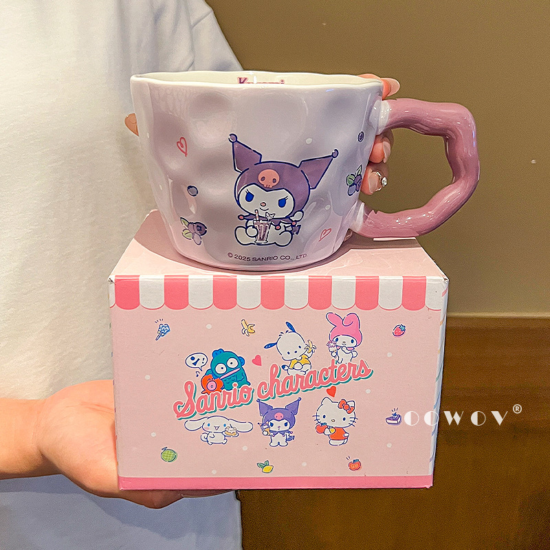 三丽鸥凯蒂猫陶瓷马克杯大容量情侣水杯女生高颜值咖啡杯生日礼物|undefined