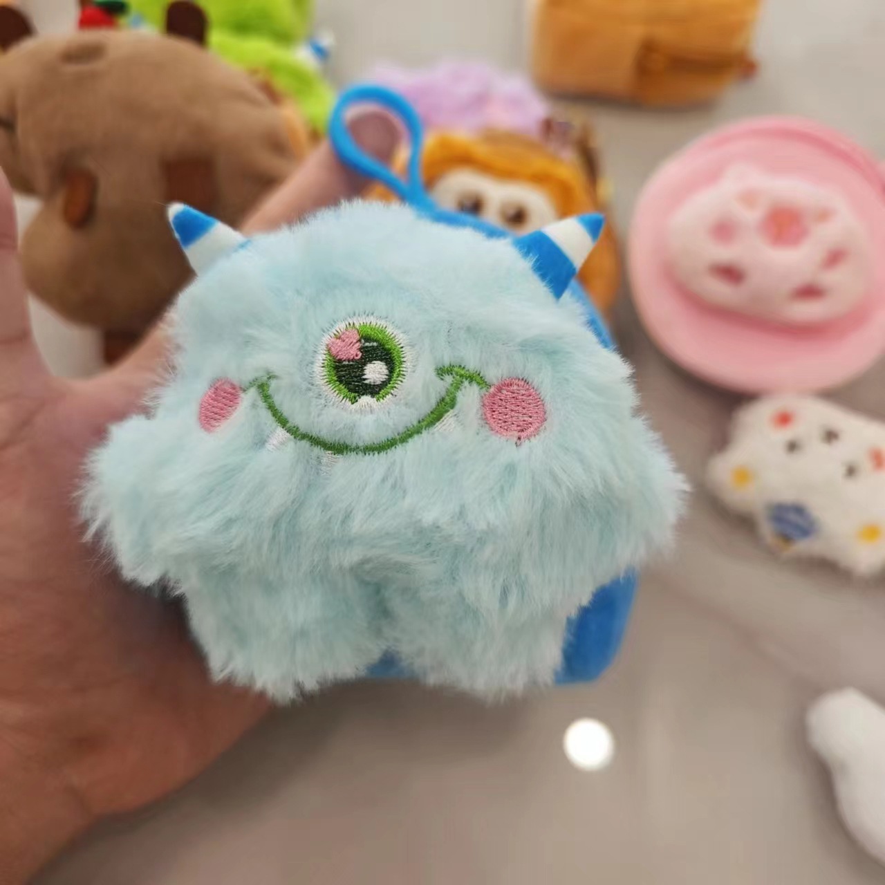 Blue little monster-school bag