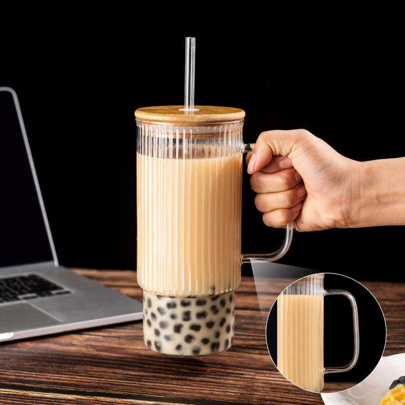 U 46031 Taza de vidrio de doble bebida Taza de paja de vidrio de doble bebida Aliexpress transfronteriza