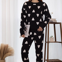 跨境欧美女装套装慵懒风针织衫高级感毛衣polo衫长裤两件套女秋冬