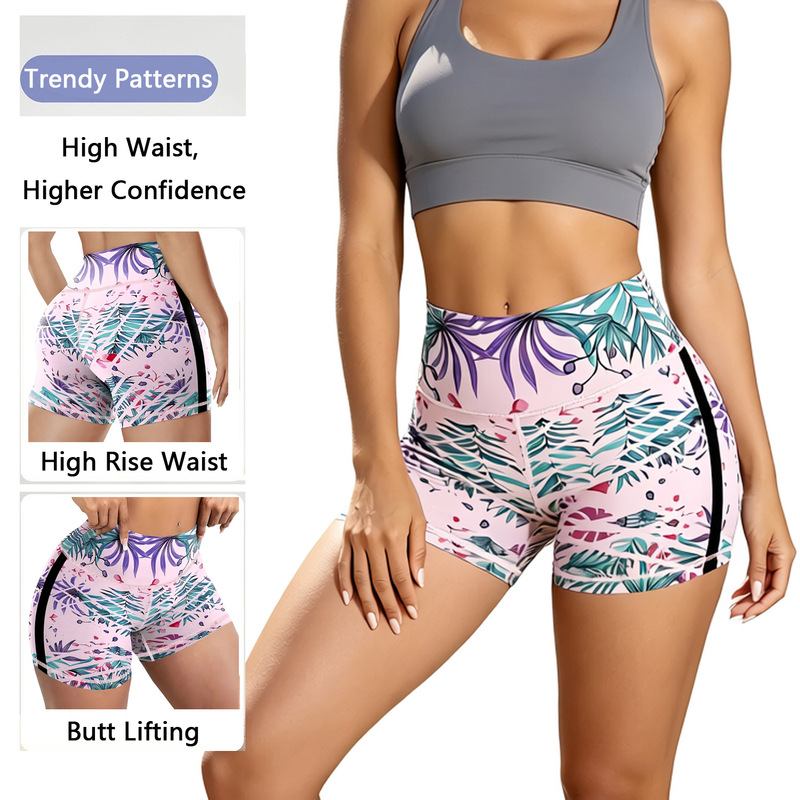 Cross-Border Supply of Moisture-Wicking, Butt-Lifting, Fitness Tight Shorts, Outdoor Sports Yoga Shorts, In-Stock, One-Piece Dropshipping
