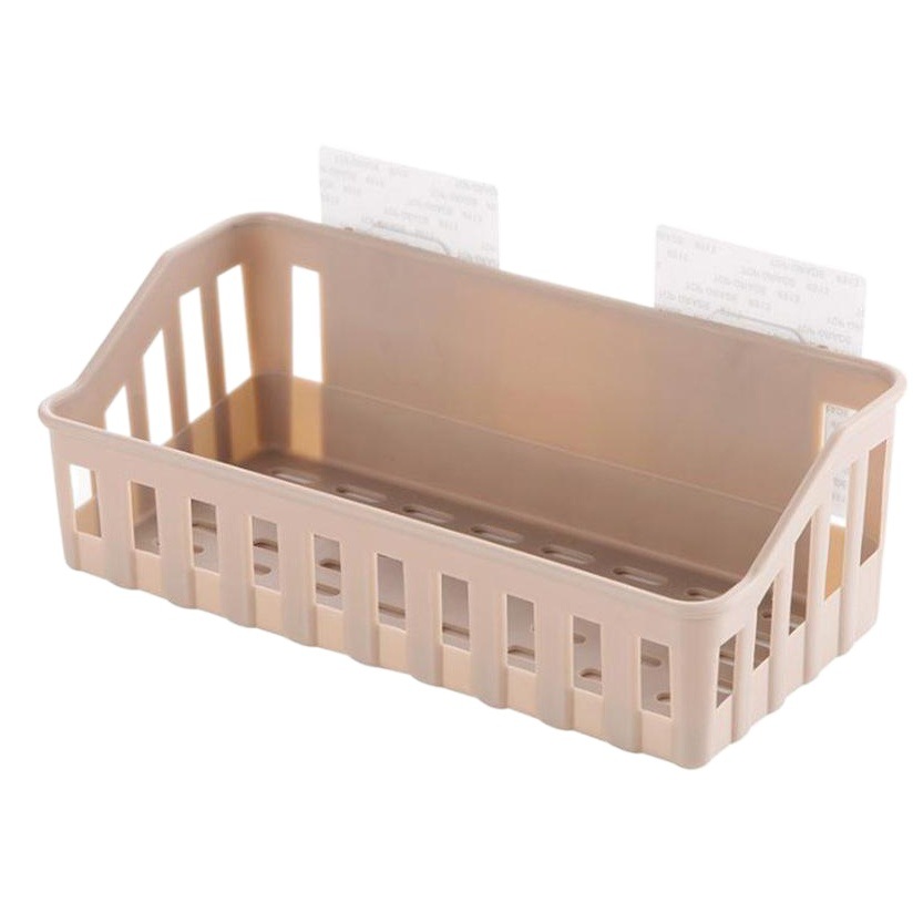 I108 llano hueco de almacenamiento de rack de baño Punch-libre de almacenamiento de plástico rack de baño de pared estante de artículos de tocador