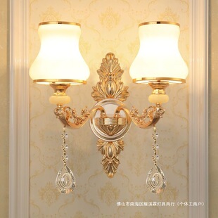 European Crystal Wall Lamp Living Room Tv Background Wall Lamp Aisle Corridor Stair Lamp Bedroom Bedside Wall Lamp