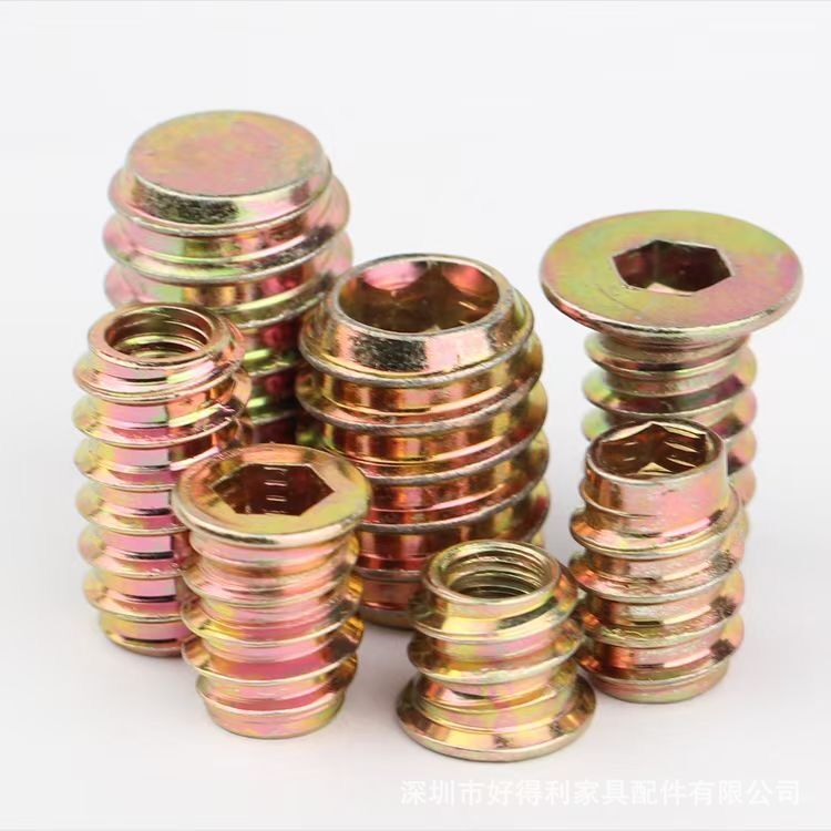 注塑螺母内外牙螺母铁螺母铁内外牙沉头螺母不锈钢医疗配件碳钢