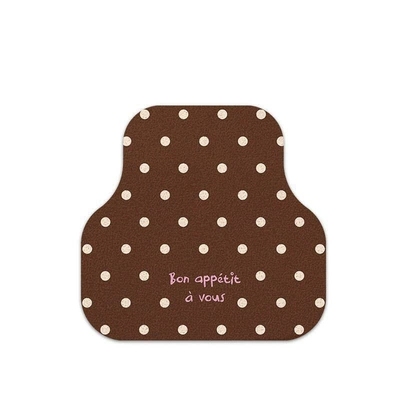durable, scratch-resistant, dirt-resistant, easy to clean, Avtomobil döşəmə paspasları - cocoa-yellow-polka-dots-single-row-5050cm1919