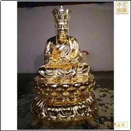 地藏王菩萨雕像 带背光地藏王菩萨佛像 立式地藏王菩萨铜像图片