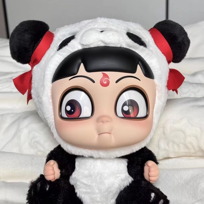 バブルマート ネザ ぬいぐるみ 人形 悪魔の少年 アナオハイ ビニール フェイス ハグ シリーズ ホワイト ドラゴン ジビン パンダ|undefined