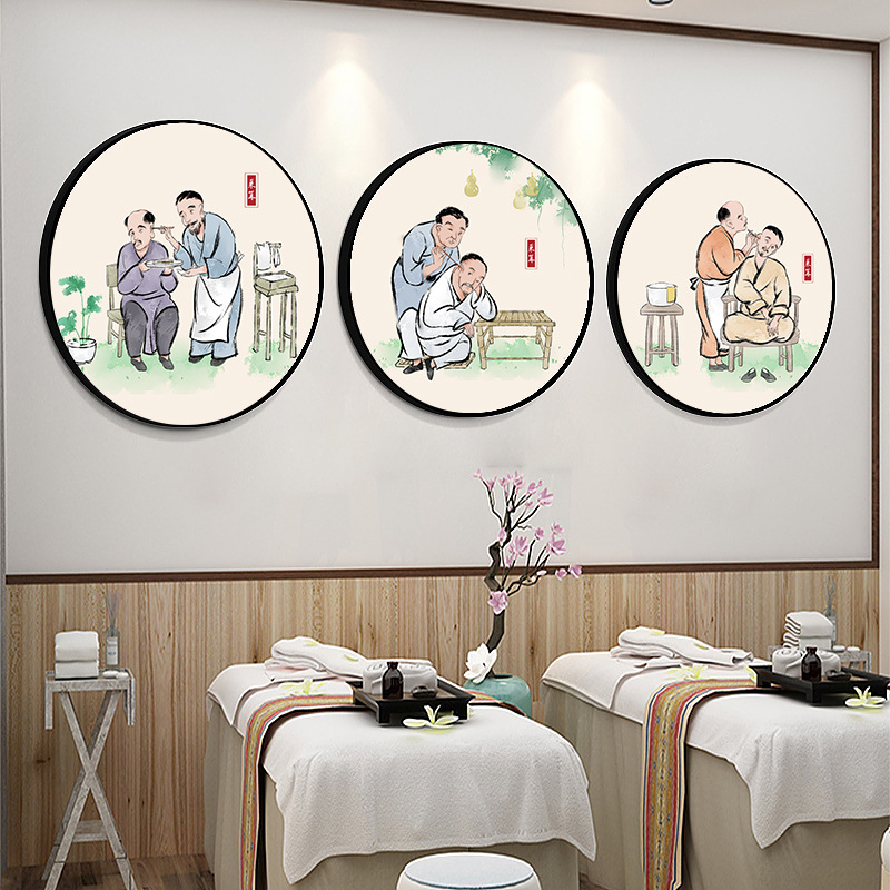 Picking Ear Hanging Painting Health Pedal Therapy Foot Repair Shop Physiotherapy Decorative Painting Moxibustion Head Therapy Ear Candle Washing Ear Mural Painting