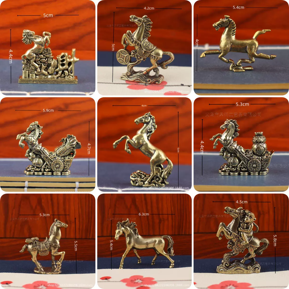 复古黄铜踩钱战马摆件新款2026生肖马家用客厅办公室马年桌面摆件