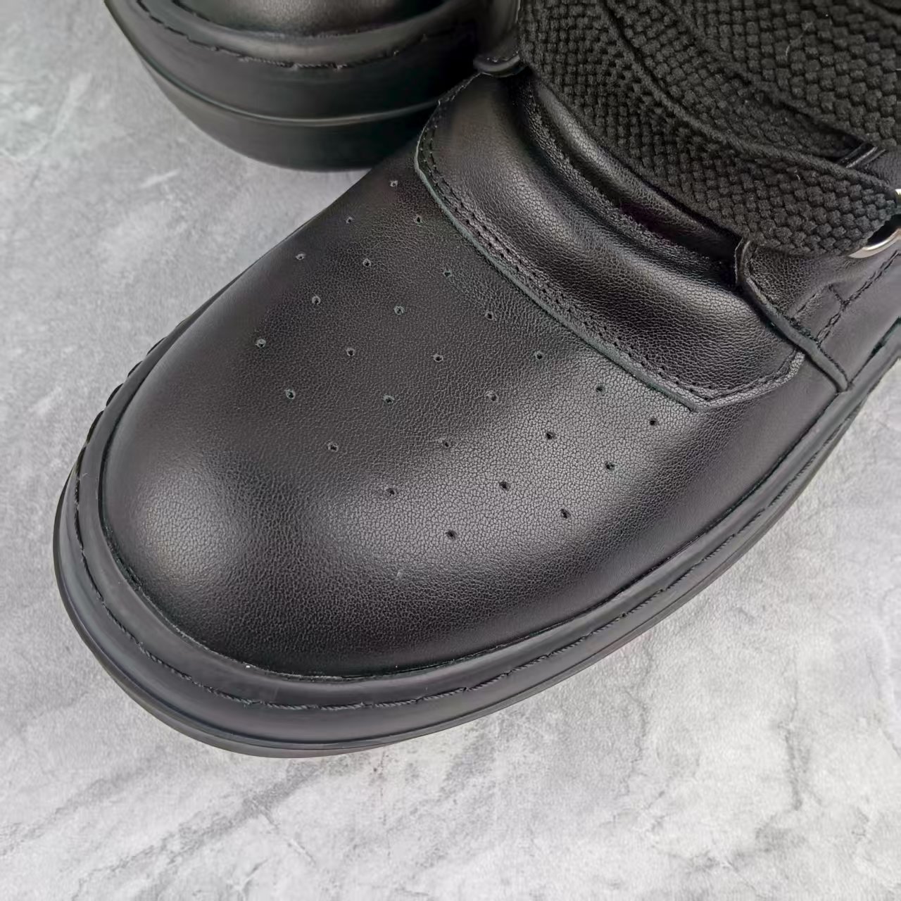Herren High Top Martin Boots Aus Echtleder Mit Dicker Sohle_voghion.com
