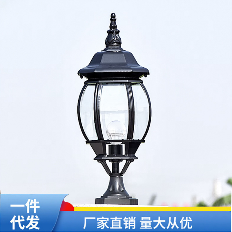 Pillar Headlight Outdoor Wall Lamp Waterproof Plug-in Door Lamp Door Pillar Lamp European Style Outdoor Pillar Lamp Home Garden Lamp