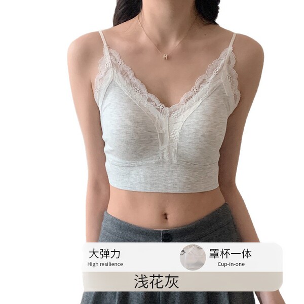 Lace wireless bra