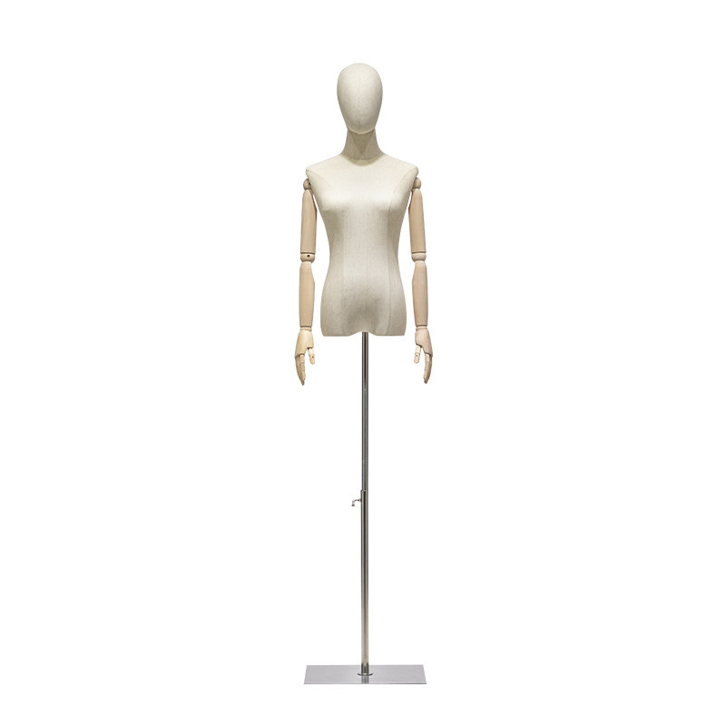 Model Display of Women's Clothing with Half-Length Korean Style Clothes, Wedding Dresses, Cheongsam Clothing Store Window Props, Human Body
