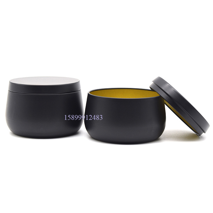 Tarro de Hojalata para Velas Aromáticas 8 oz Forma Abombada para Dulces y Regalos