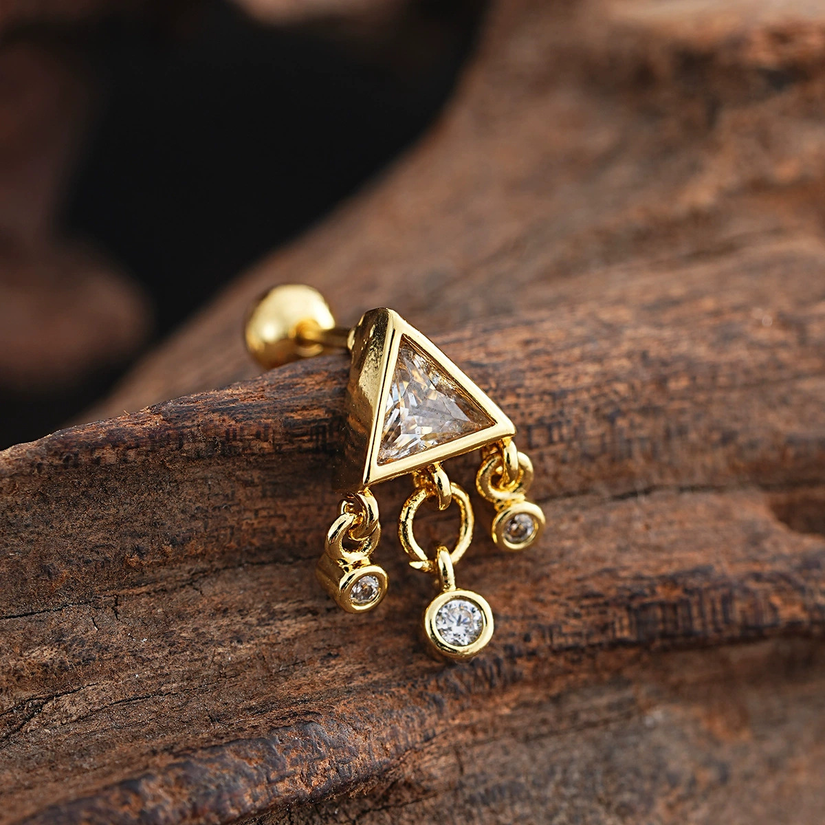 Серьги из нержавеющей стали с цирконами, маленькие проколы, простой и элегантный дизайн, микрoинкрустация