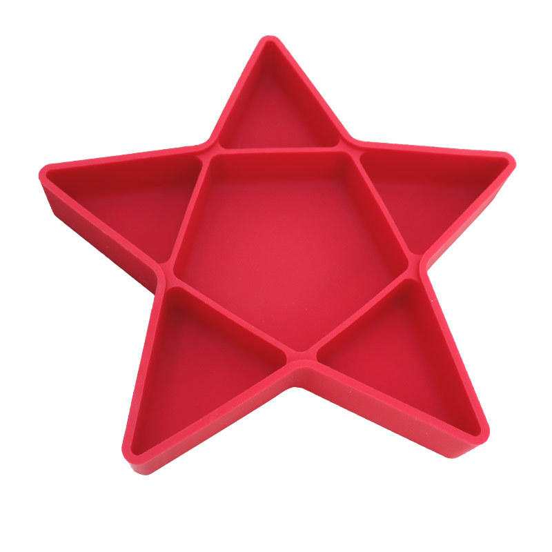 Fabricantes personalizados cubiertos de cubierta tipo estrella de cinco puntas estilo chino productos para niños platos de alimentación de alimentos de grado