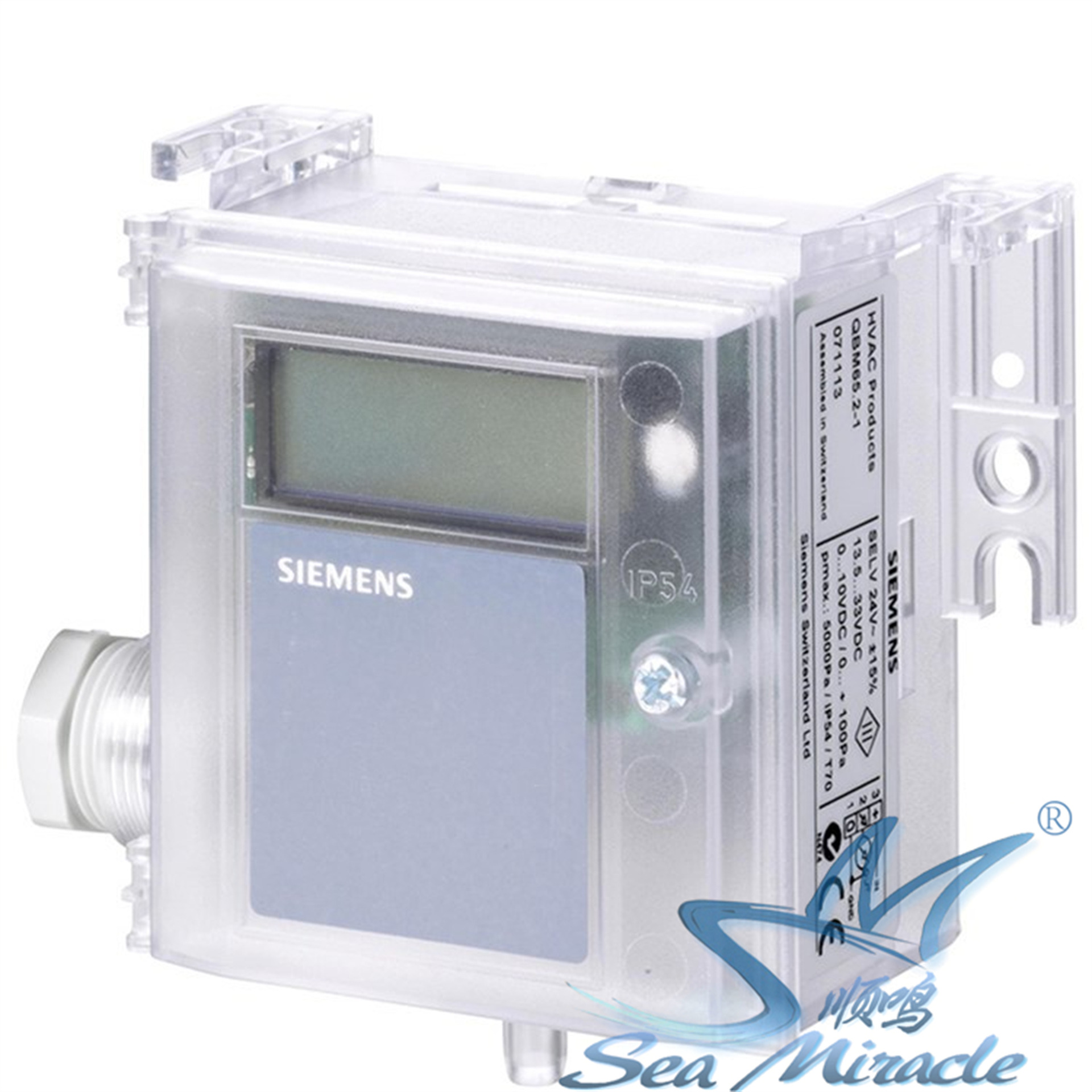 SIEMENS西门子QBM3120-1D带显示空气压差变送器4-20mA压差传感器