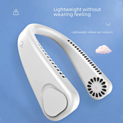 New Adjustable Neck Fan with USB Charging, Portable and Convenient, Suitable for Students, Office, and Sports, No-Blade Design
