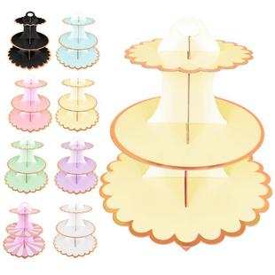 3-Tier Cupcake Dessert Paper Stand Display Rack Birthday