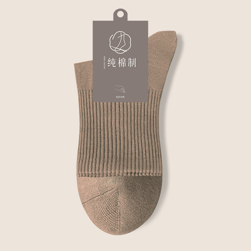 95%純綿ソックス メンズ 秋冬 ノンボーン ミドル丈 7A抗菌 吸汗 防臭 ビジネス メンズ スポーツ レジャー ロングソックス