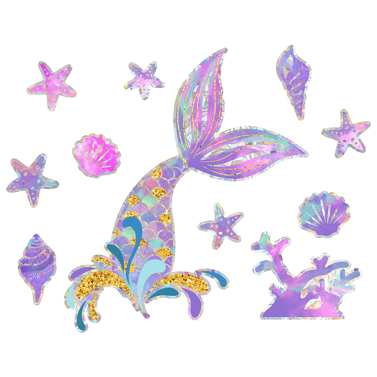 Cute Pastoral Rainbow Flower Plastic Wall Sticker Wall Art display picture 35