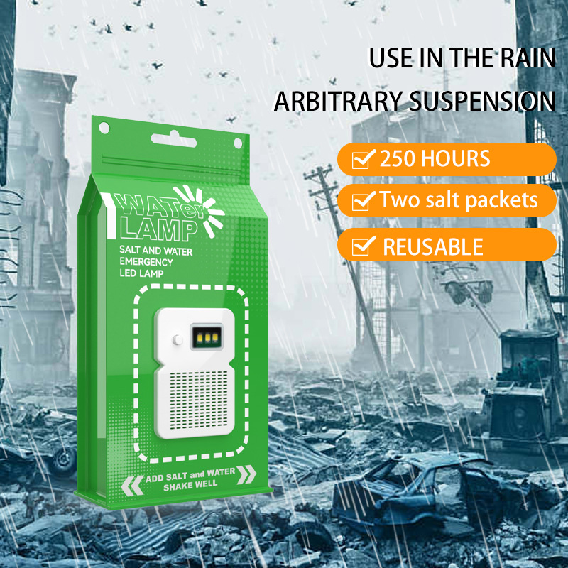 Luz de agua salada portátil camping LED de carga libre de emergencia bolsa de agua salada luz transfronteriza para acampar iluminación luz de advertencia al aire libre