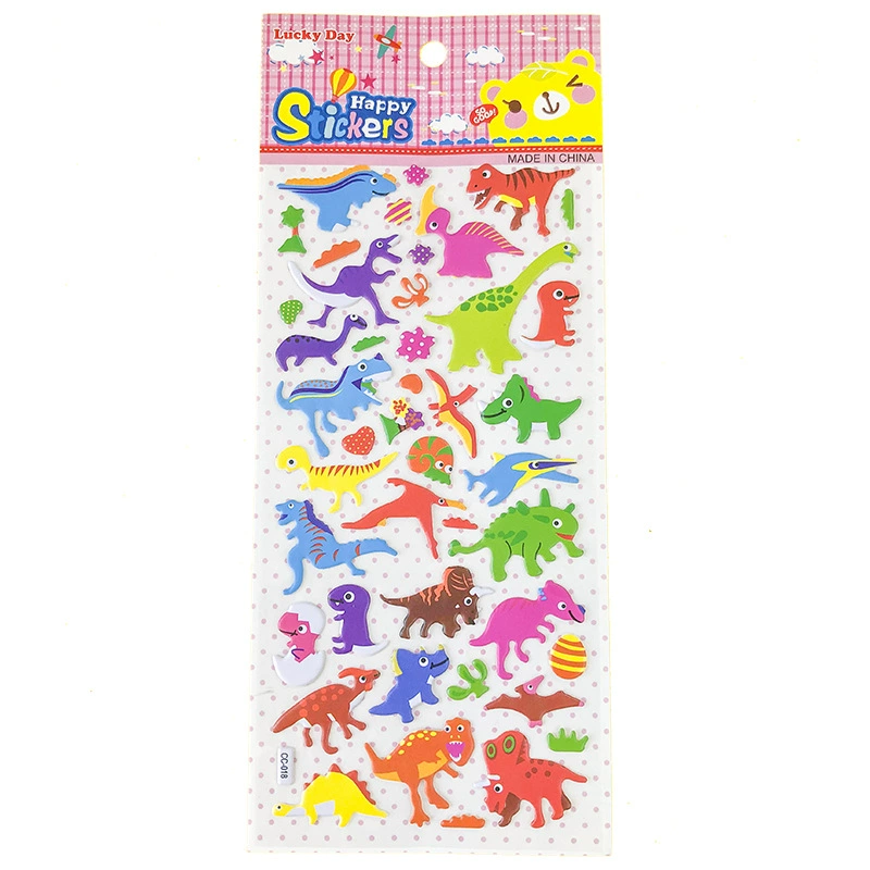 Award for kindergarten, children's three dimensional sticker, cute dinosaur for dressing up, in 3d format, Korean style, factory direct supply
