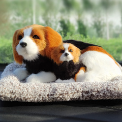 汽車擺件創意活性炭仿真狗大眼睛款狗吸附甲醛除異味車內裝飾用品