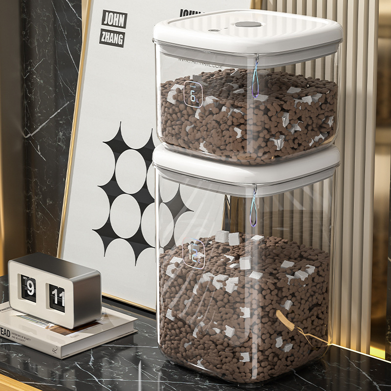 New Cat Food Storage Barrel Sealed Moisture-proof Grain Storage Tank Cat Pet Food Supplies Storage Box Storage Jar