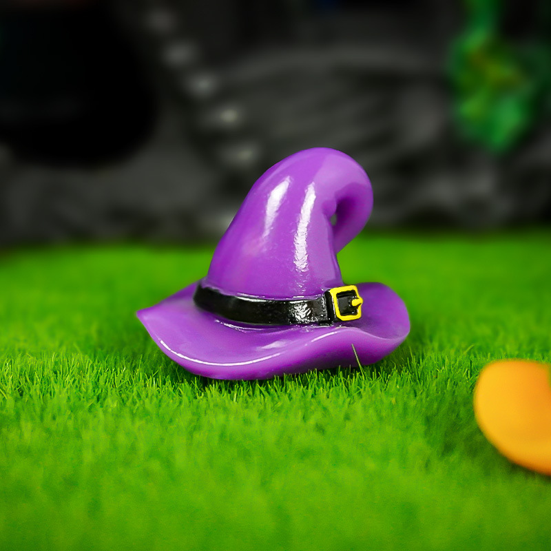 Adornos de resina de Halloween micro paisaje suculento pequeños adornos nuevo lindo sombrero de Halloween fantasma vampiro creativo