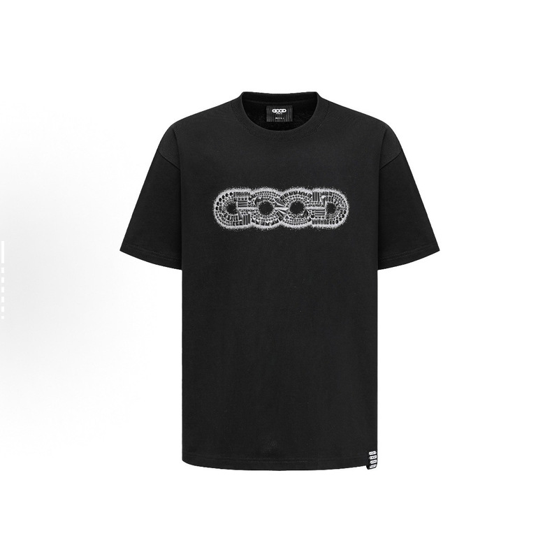 Cross-Border Celebrity Style Goodband Combination Color Three-Color Embroidery Casual Unisex Short-Sleeve T-Shirt