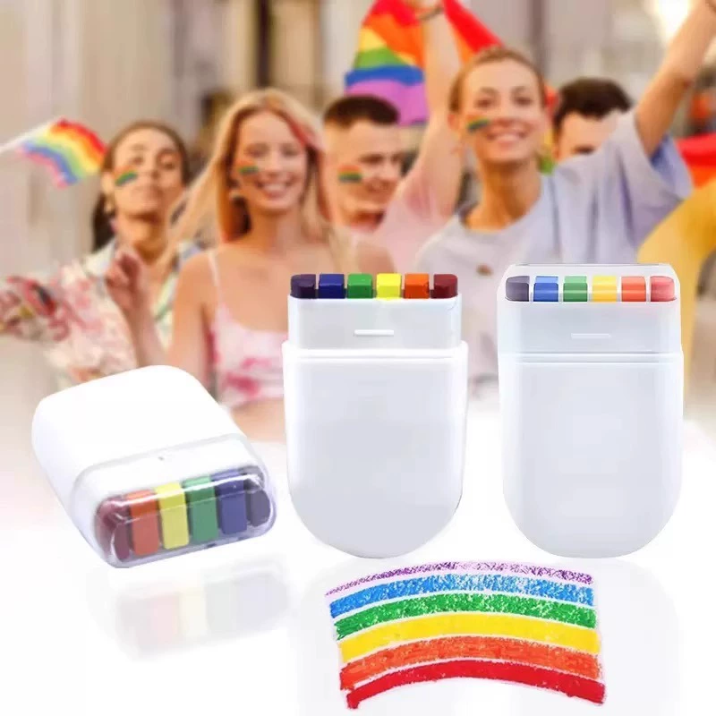 Atmospheric physiological rainbow drawing pens for face for kindergarten, washable