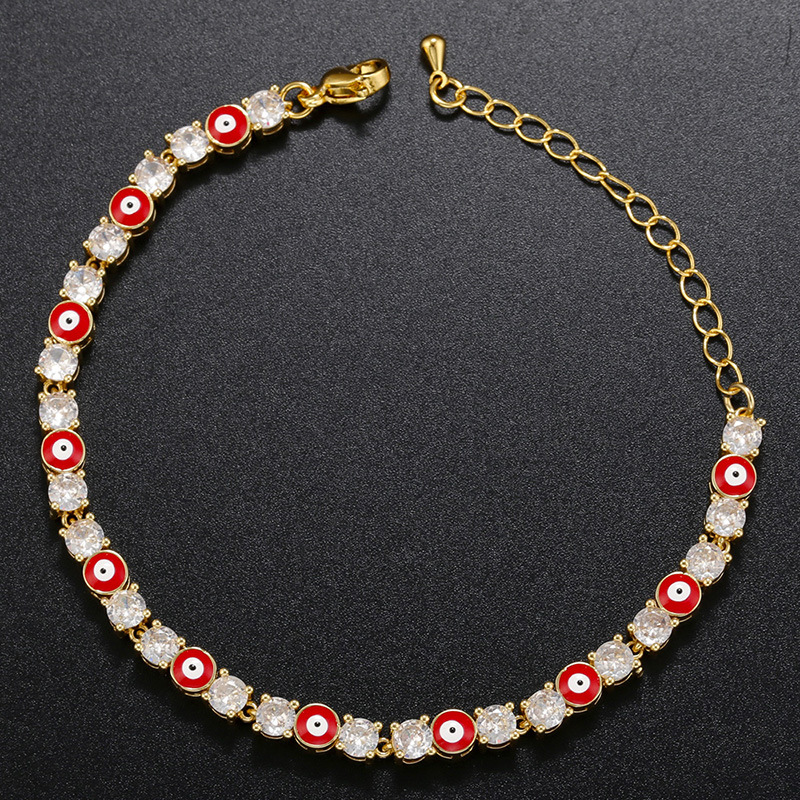 Fashion Eye Copper Gold Plated Zircon Bracelets