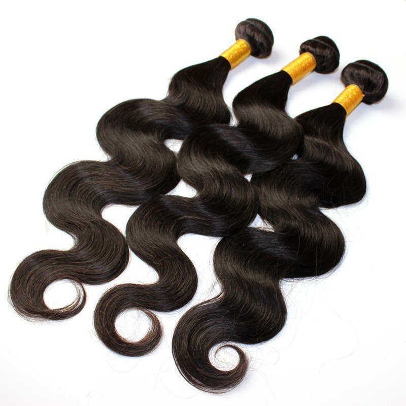 7A cortina de cabello verdadera onda de cuerpo cabello humano paquete de pelo africano ondulado gran volumen en stock